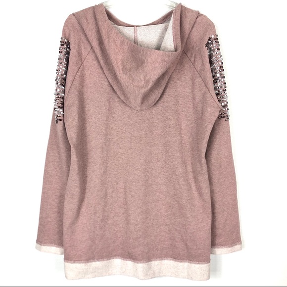 Soft surroundings pink sequin sweater - Picture 2 of 5